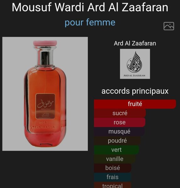 Parfum Mousuf Wardi Femme