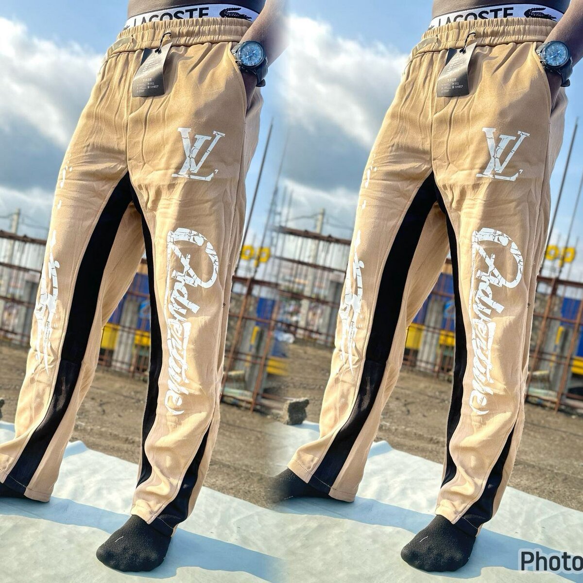 Pantalon de sport beige tendance