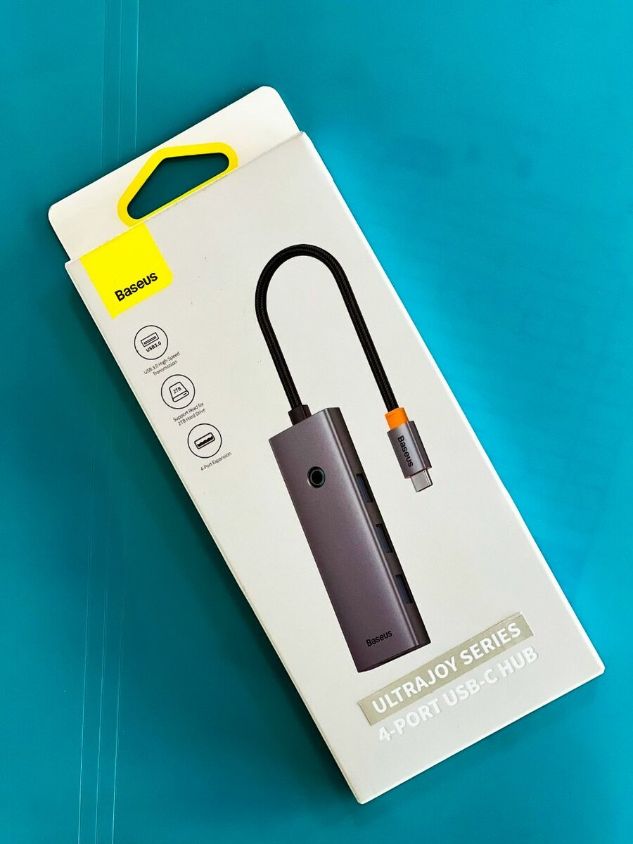 Baseus Flite Series 4-Port HUB  Space Grey（Type-C to  USB)