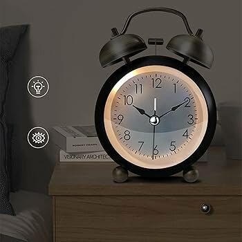 Horloge noir avec réveil