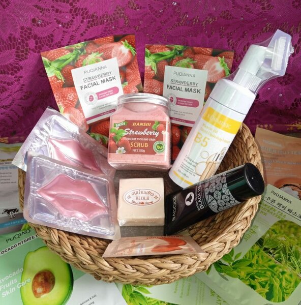 Panier Soin Beauté Fraise