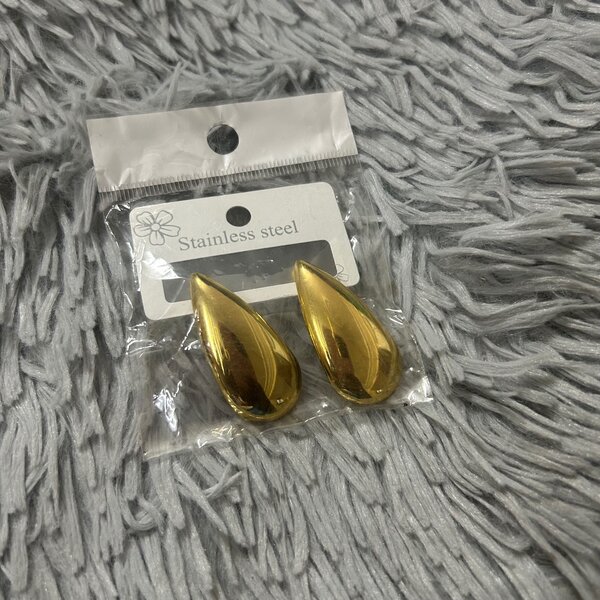 Boucles d'oreilles inox dorées