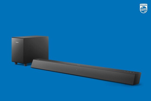 PHILIPS B5306 2.1-Channel Soundbar with Wireless Subwoofer &