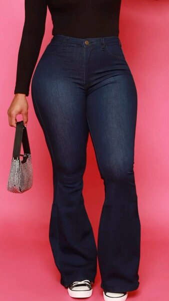 Jean évasé taille haute