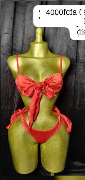 Ensemble bikini rouge élégant