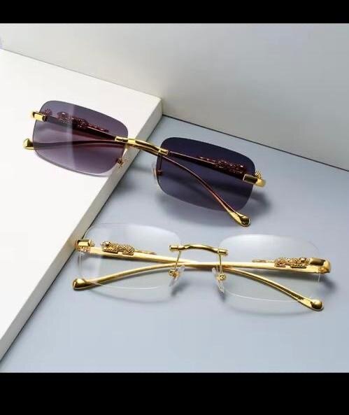 Lunettes de soleil luxe dorées