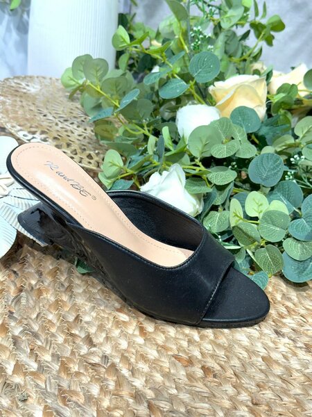 Sandales mules noires élégantes