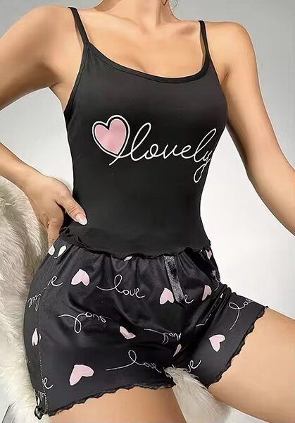 Ensemble Pyjama Cœur Femme