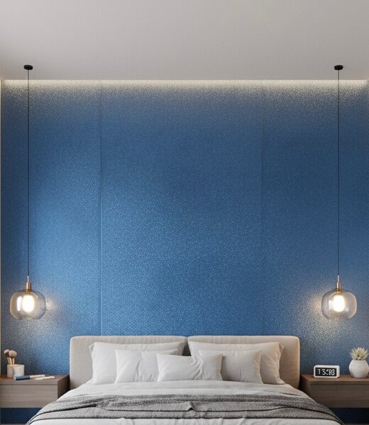 Papier peint bleu scintillant