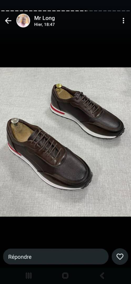 Baskets cuir homme élégantes