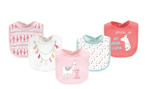 Infant Cotton Bibs 5pk