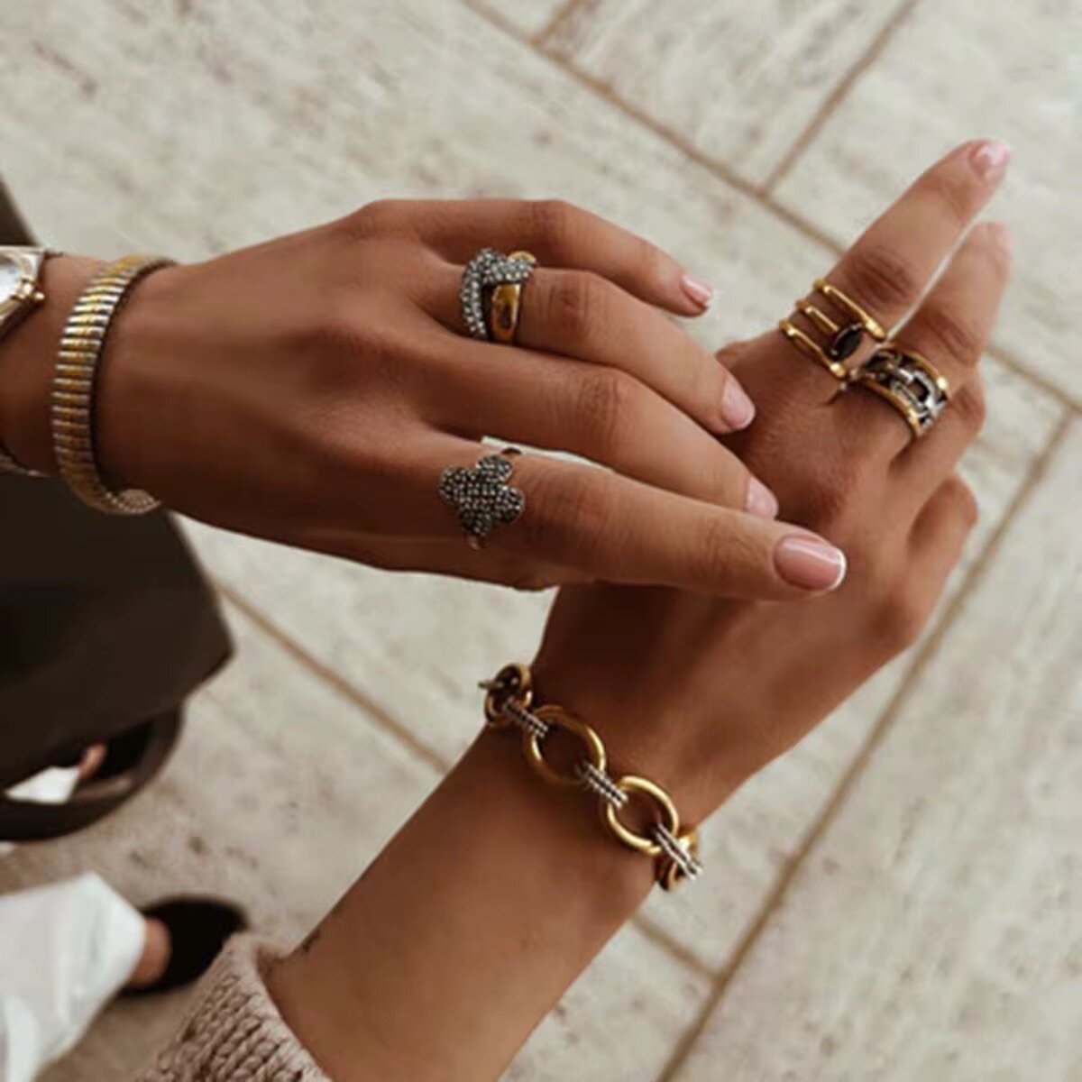 Bracelet doré en chaîne élégante