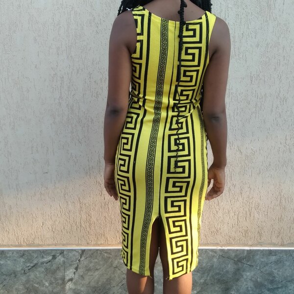 Yellow Patterned Dress