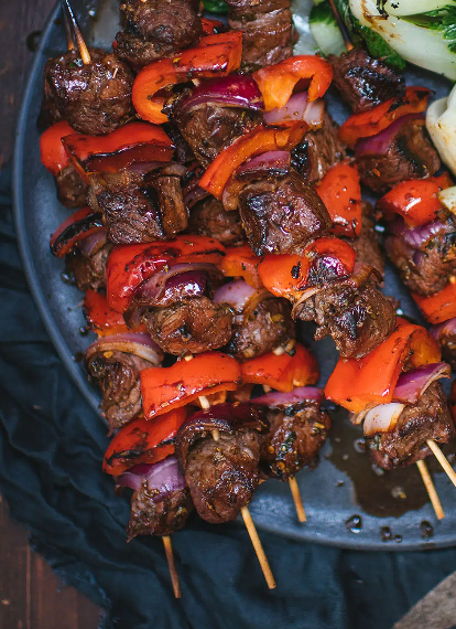 Brochettes de boeuf grillées