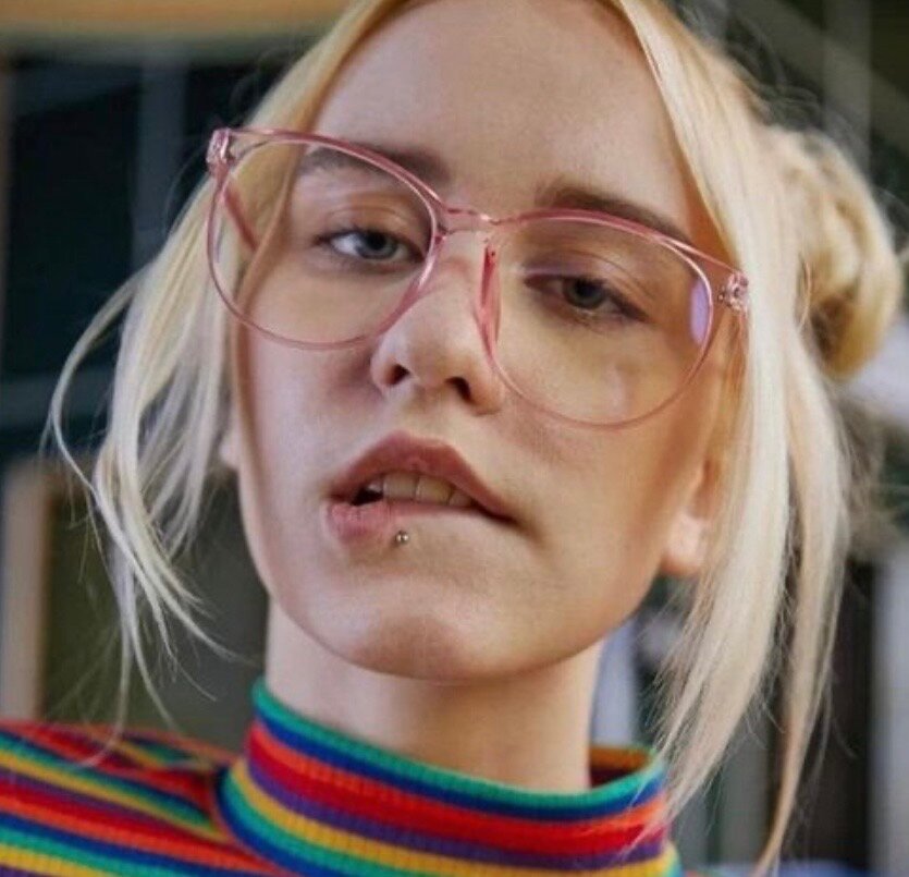 Lunettes vintage rose