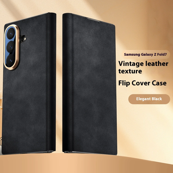 Coque en cuir Samsung Z Fold7