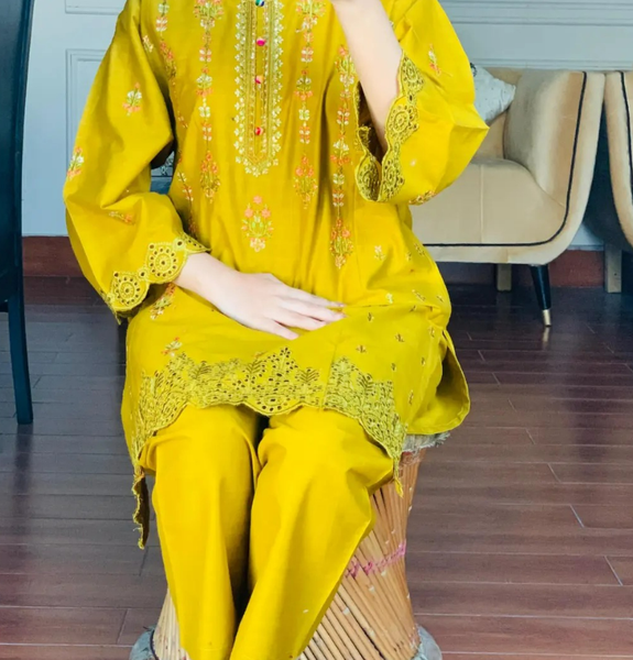 *CutWork Booring Embroidery 2pcs*