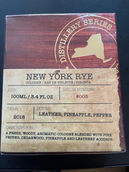 Distillery Series Mens perfume from America