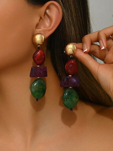 Boucles d'oreilles colorées