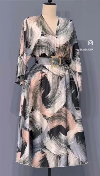 Robe Longue Élégante Imprimée