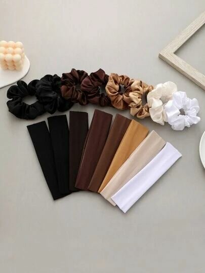 Ensemble d'élastiques satinés