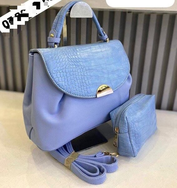 Sac à main en cuir bleu élégant