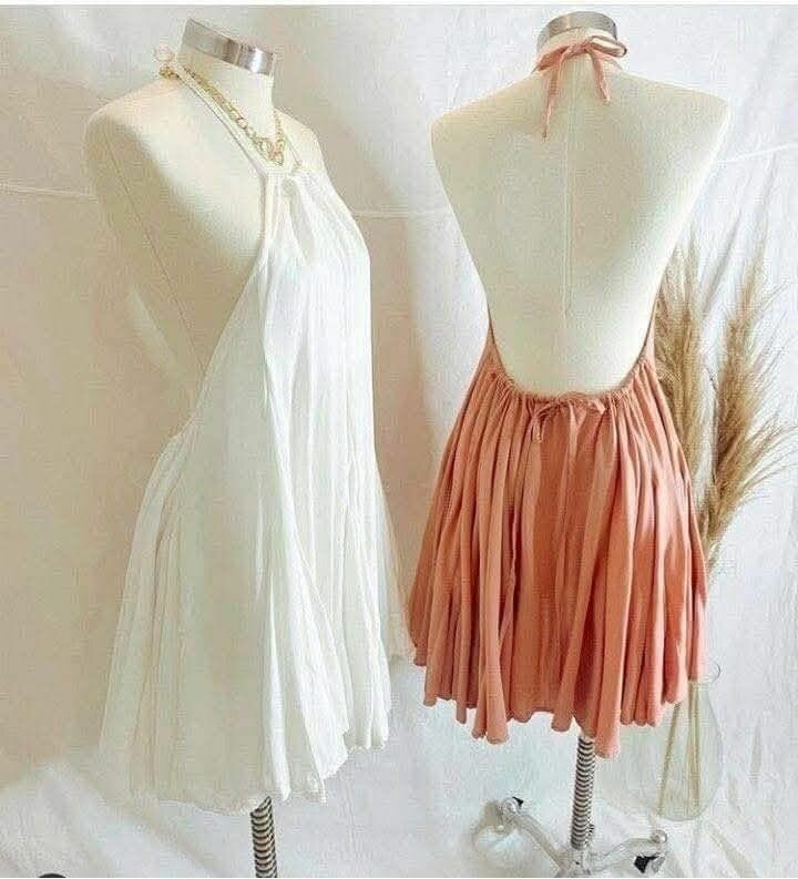 Robe de plage dos nu colorée