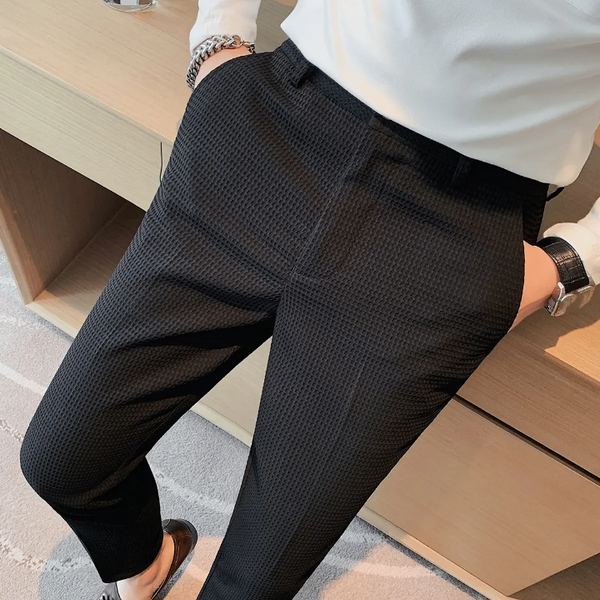 Pantalon de costume gaufré hom
