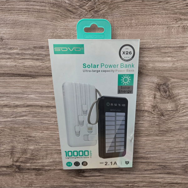 SOVO Solar Power Bank 10000mAh