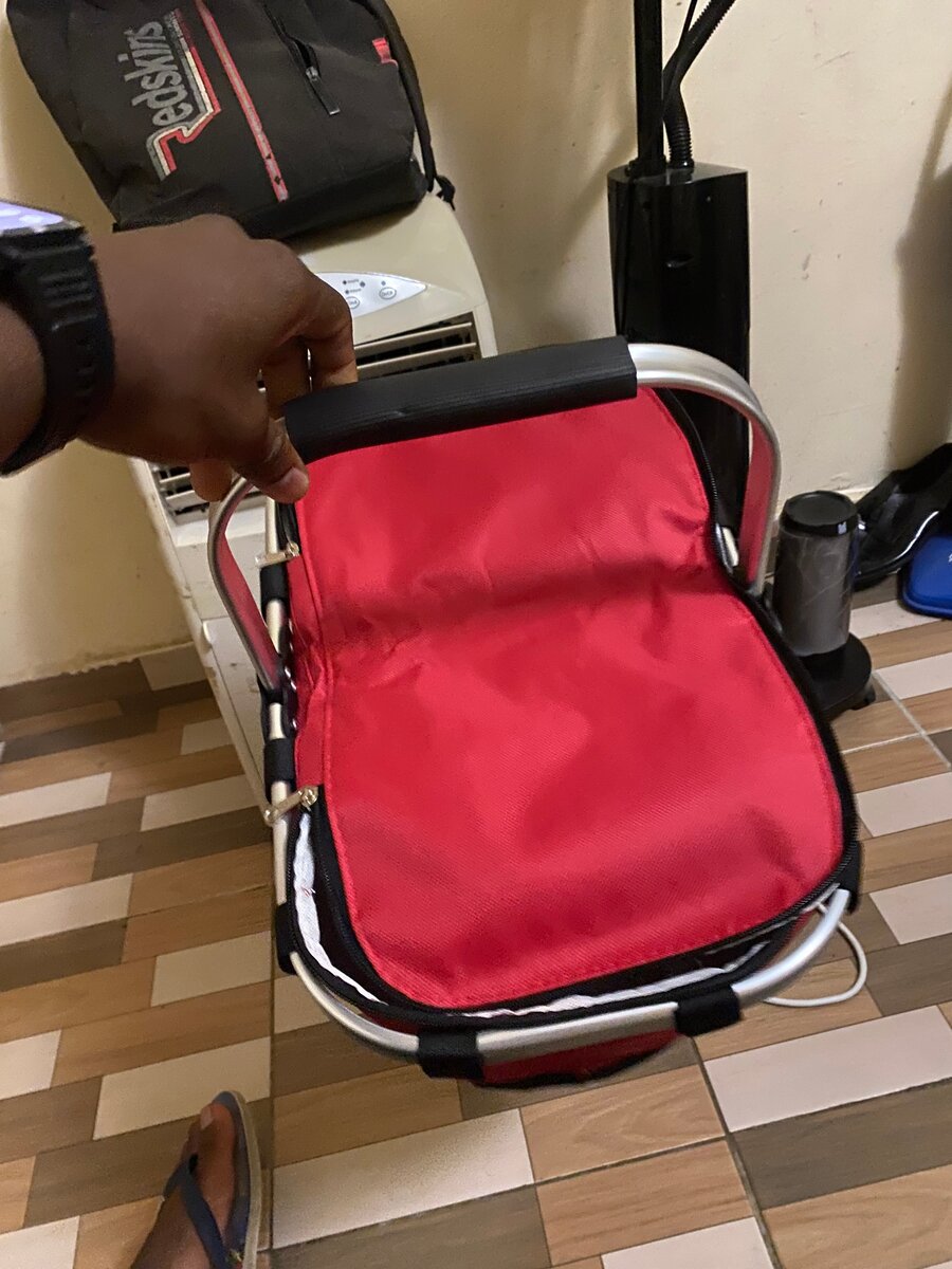 Panier de courses pliable rouge