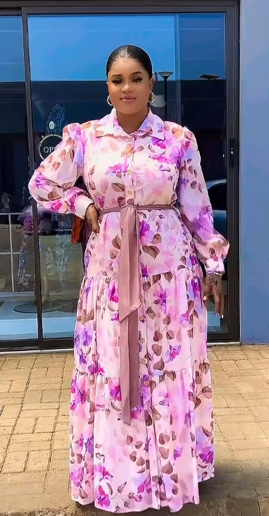 Women's long dress with print