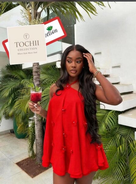 Robe rouge courte TOCHII COLLECTION