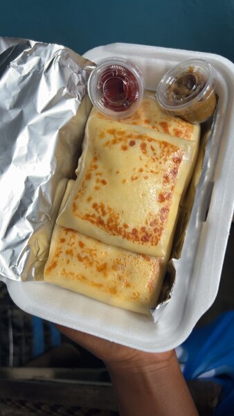 Crêpes viande hachée fromage