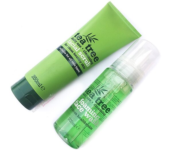Tea tree face wash and face scrub