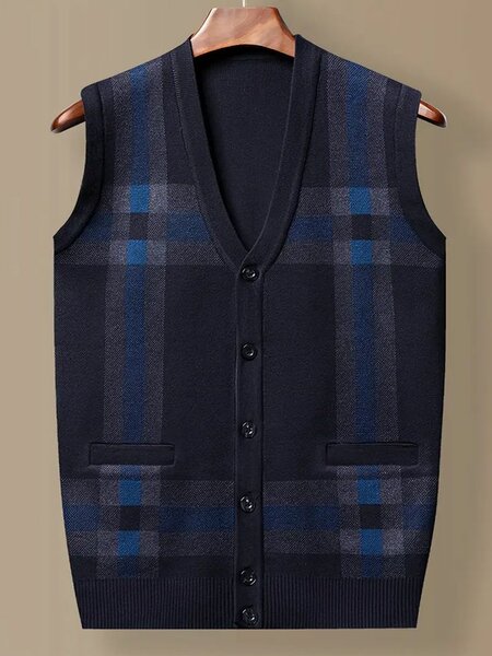 Gilet homme à carreaux