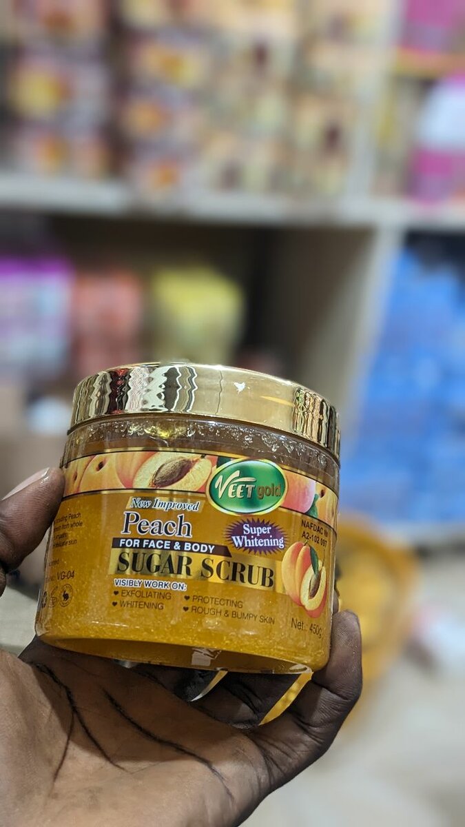 Veet Gold Peach for face & body sugar scrub