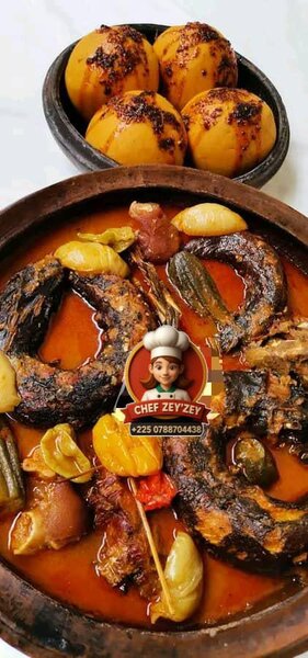 Foufou banane sauce claire