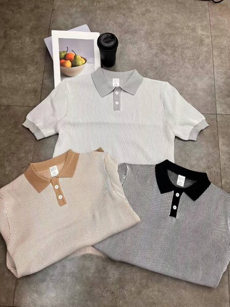 Polos élégants à rayures