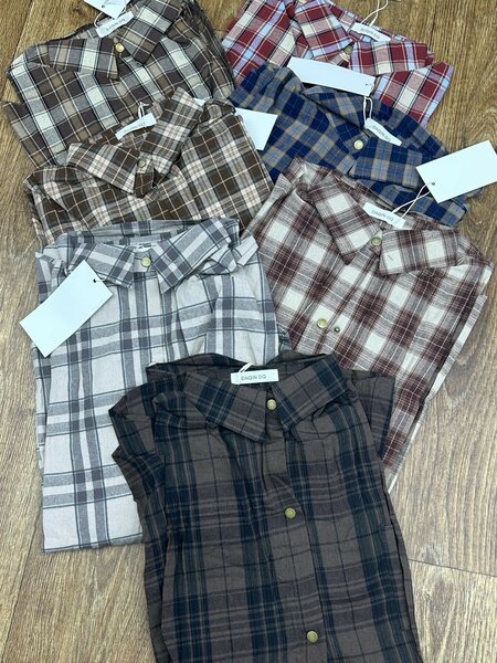 Рубашка клетка хлопок 899сом