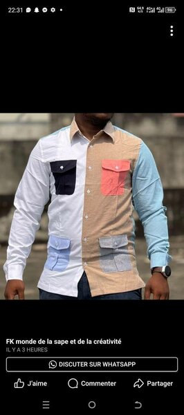 Chemise multicolore élégante