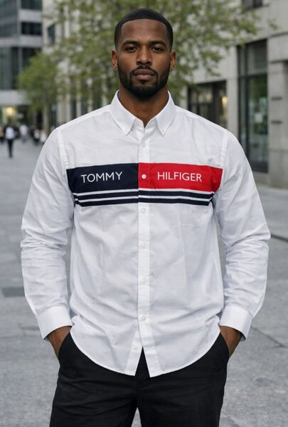 Chemise blanche Tommy Hilfiger pour hommes