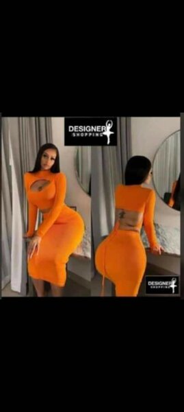 Robe moulante orange élégante