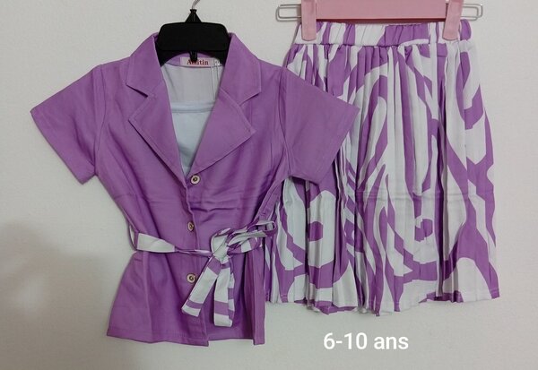 Ensemble Fille Violet Élégant