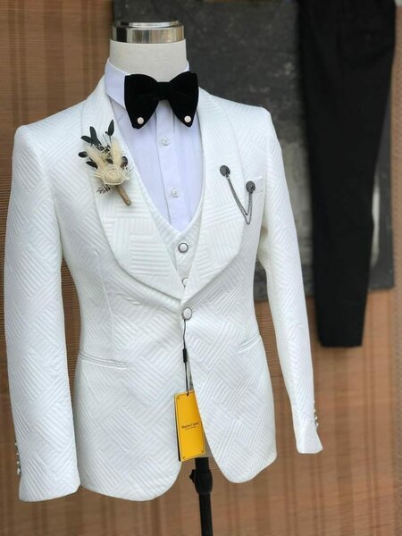 white men's suit
