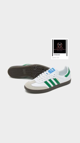 Chaussures de sport blanches et vertes