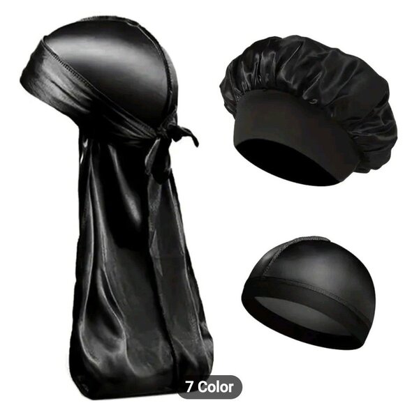 Ensemble de Bonnets et Bandanas en Satin