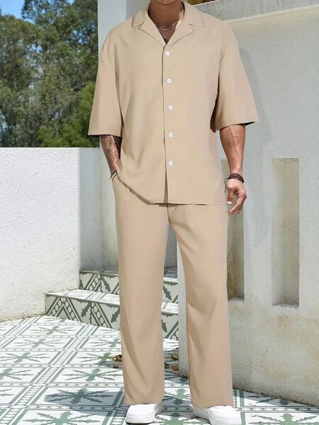 Ensemble Décontracté Beige Homme