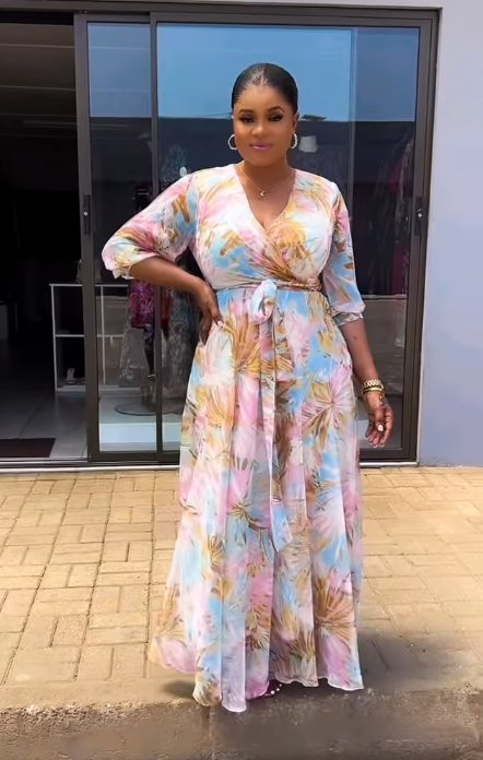 Women's long dress with print