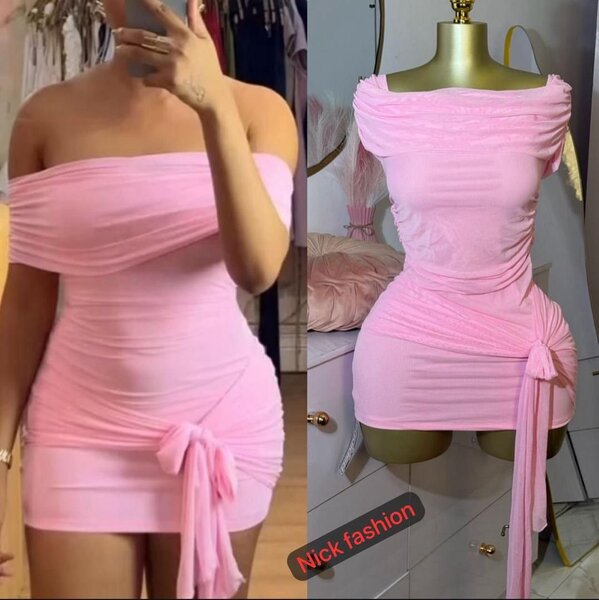 Robe moulante rose élégante