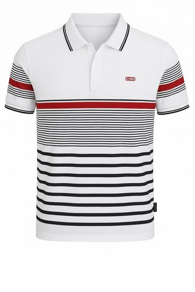 Polo Homme Rayé Élégant